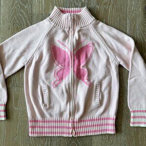 GAP KIDS GIRLS CABLE KNIT SWEATER WITH ZIPPER BUTTERFLY SIZE L (10)